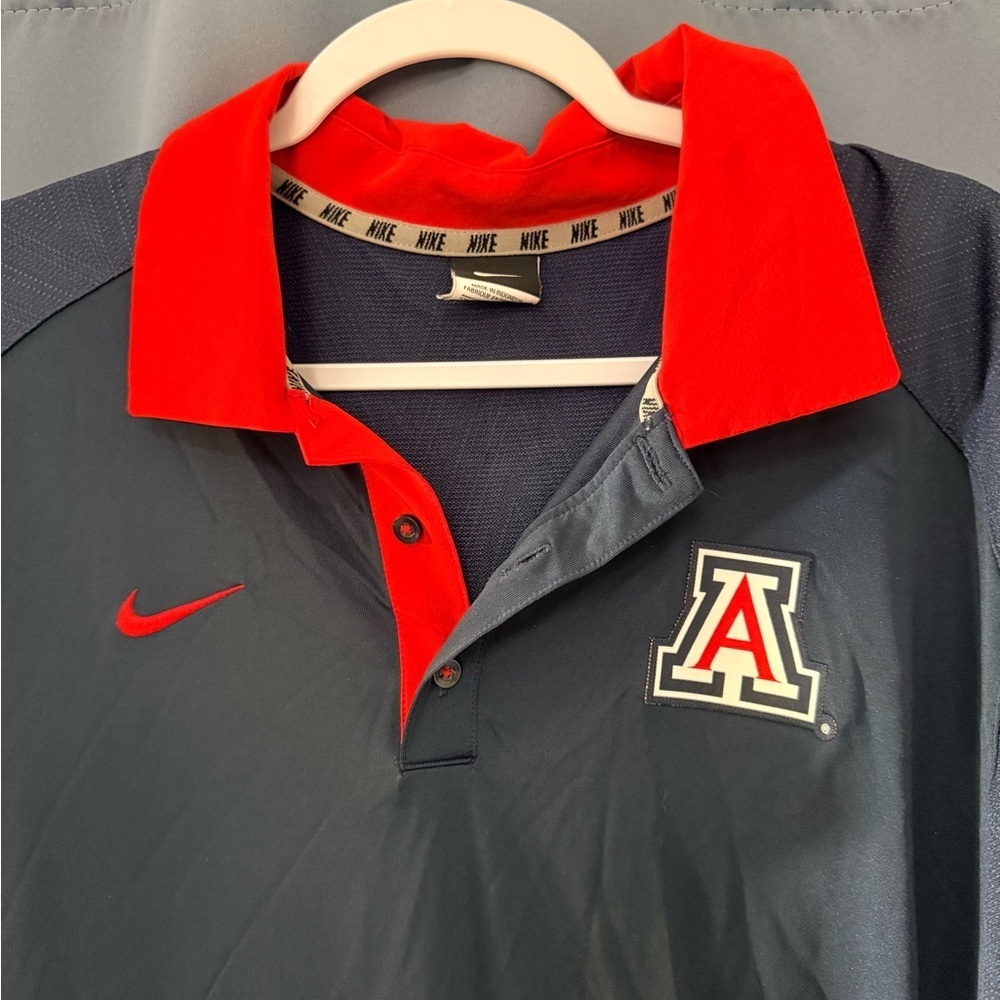 Nike Navy Blue and Red Arizona Wildcats Polo - Picture 2 of 3